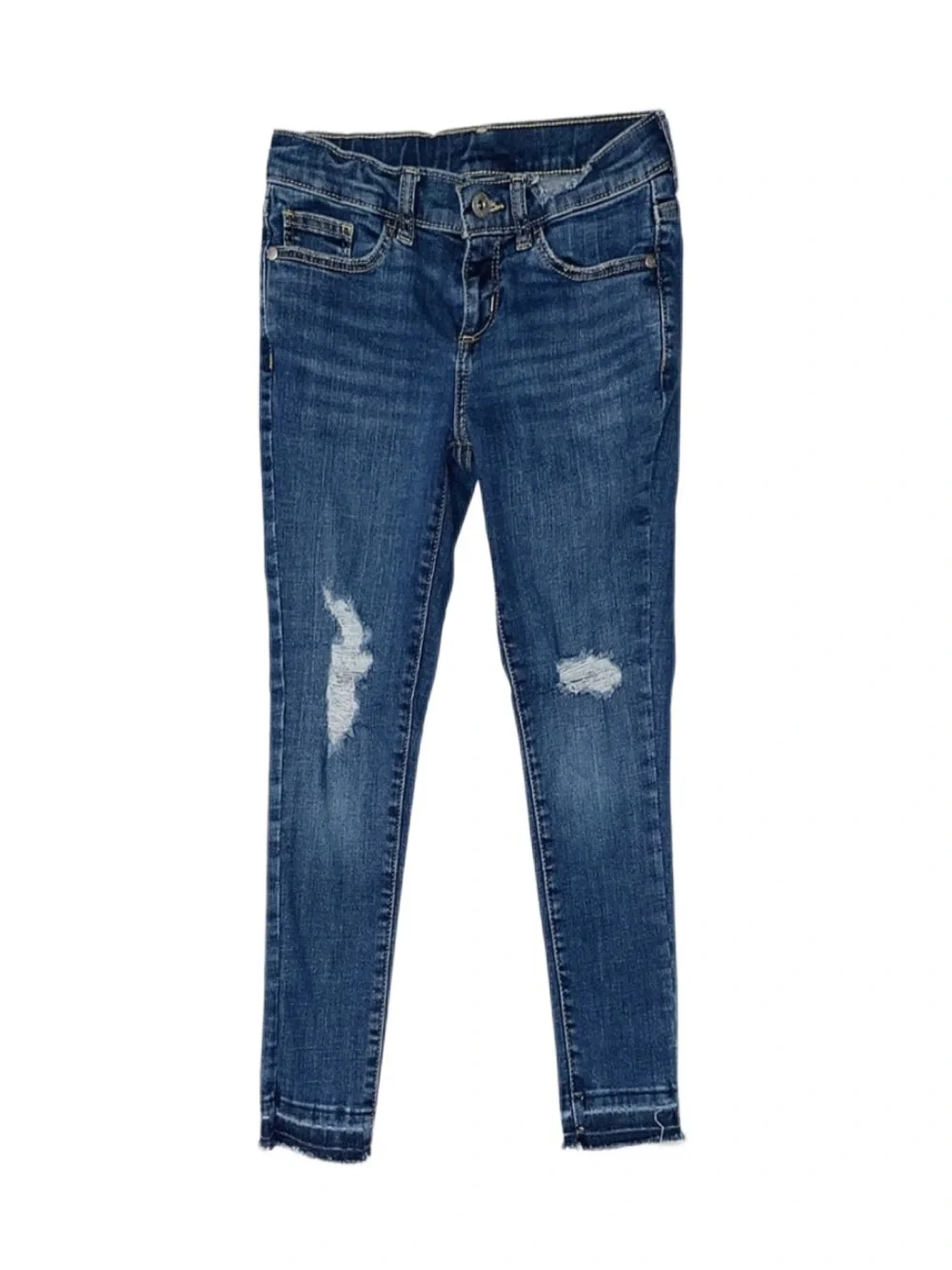 ART CLASS Girl's Dark Wash Distressed Skinny Jeans Size 8